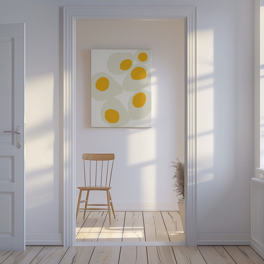 Yellow Eggs food art | Canvas