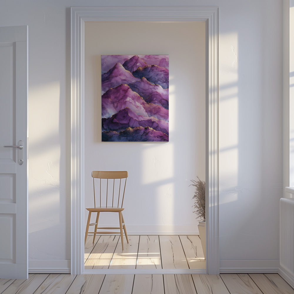 Magische amethist Ladscape Grafisch (8) | Canvas