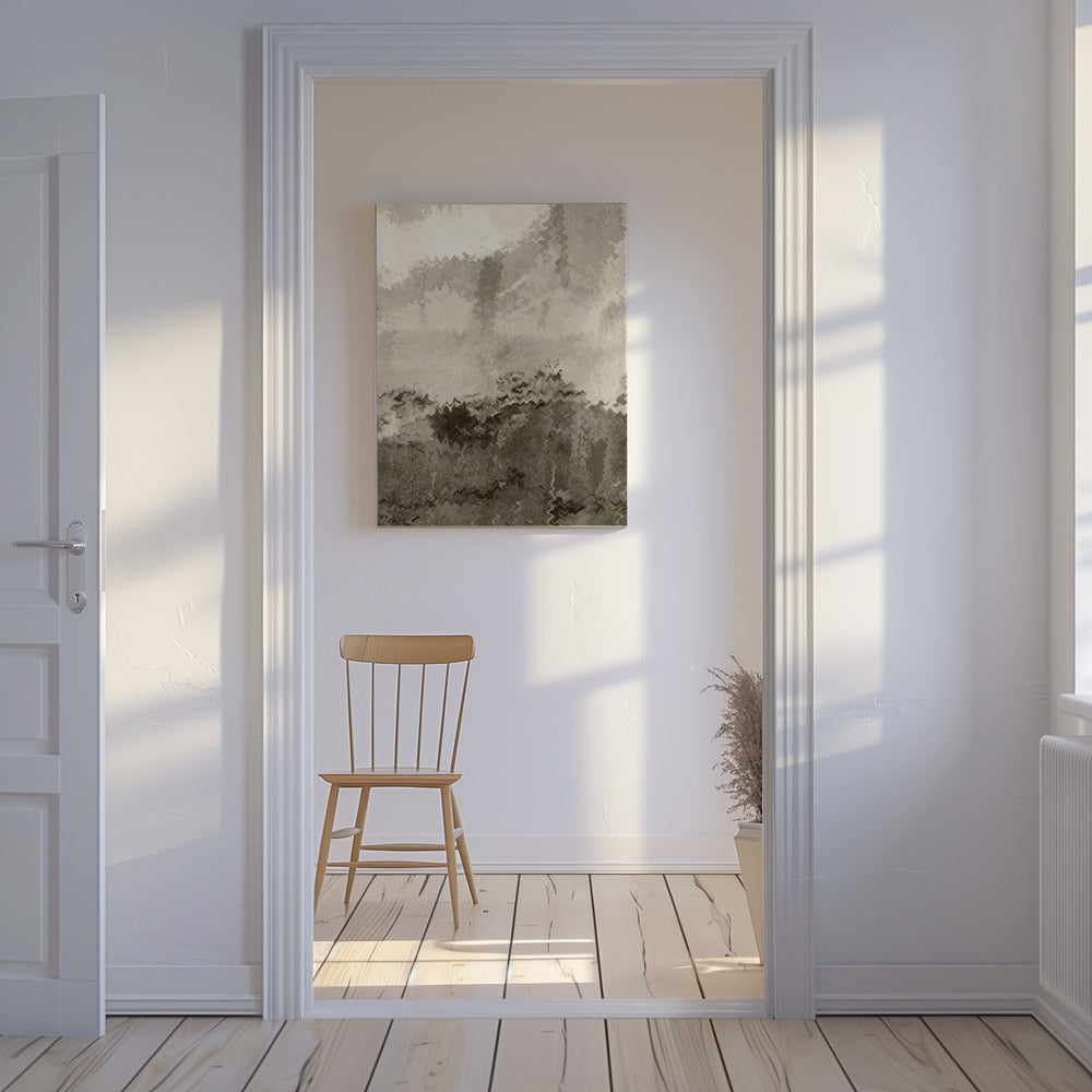 Over the Hills. Reflections. Abstract Lanscape In Neutral Colors No. 2 | Canvas