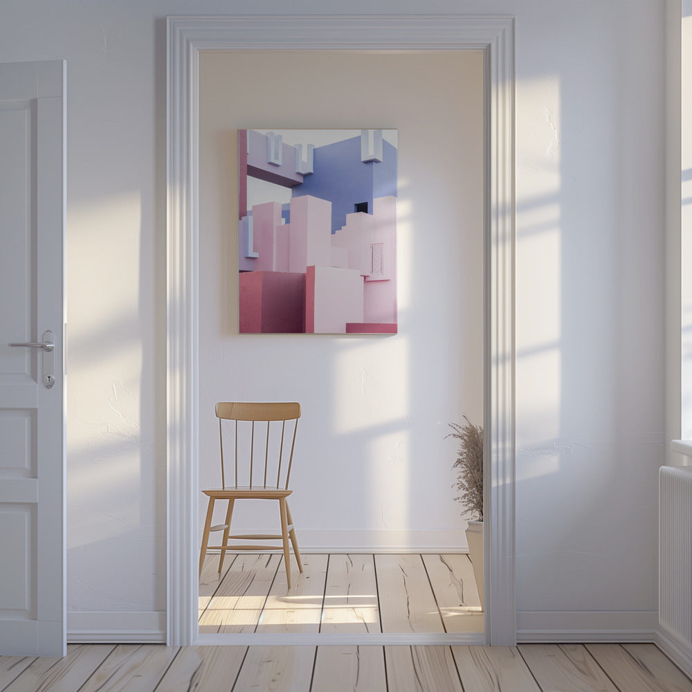De Rode Muurschildering 3 | Canvas