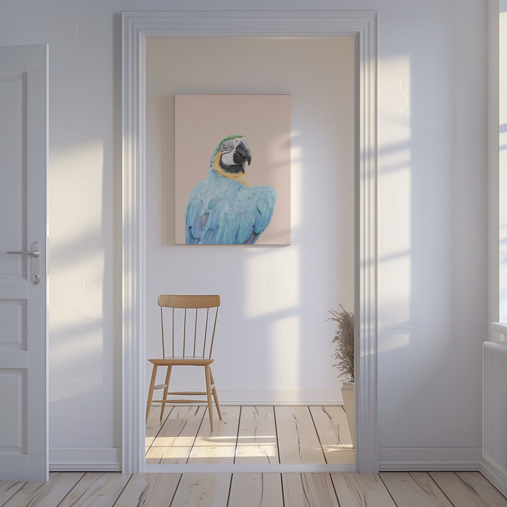 Blauwe Ara | Canvas