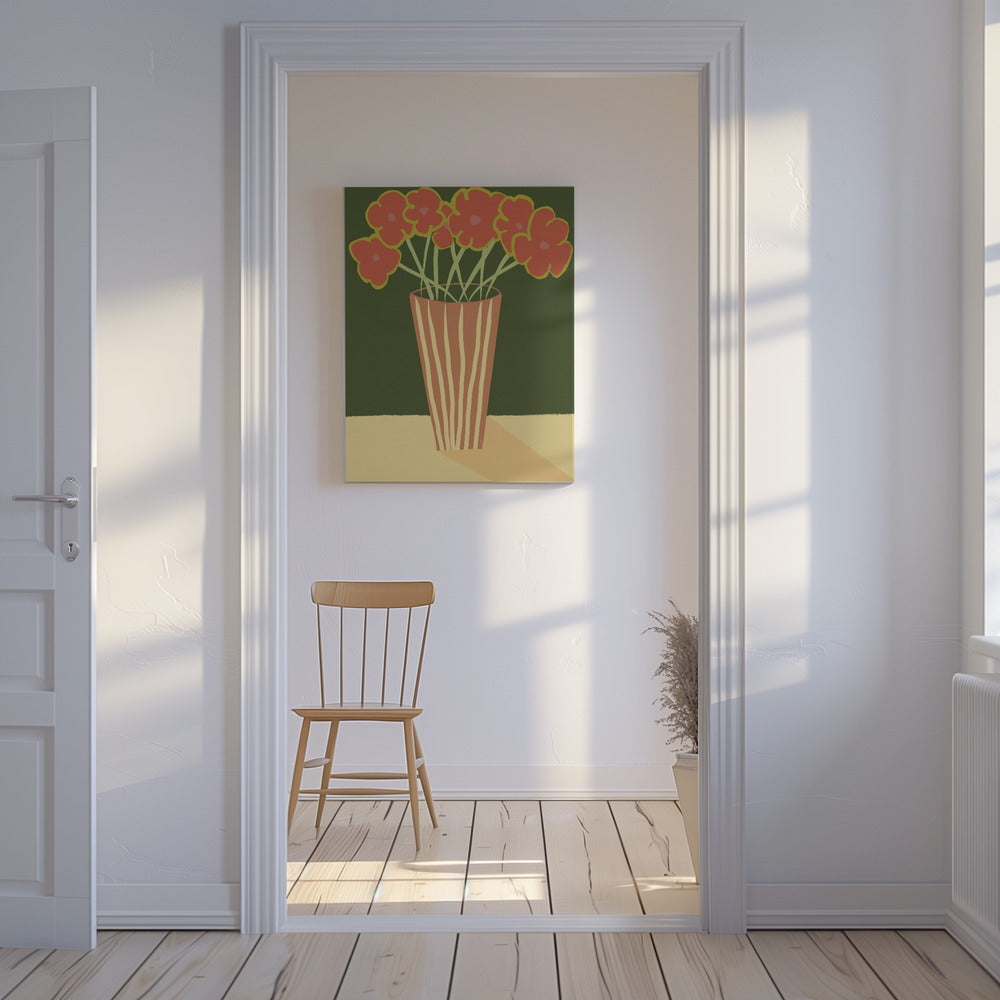 Vaas met klaprozen | Canvas
