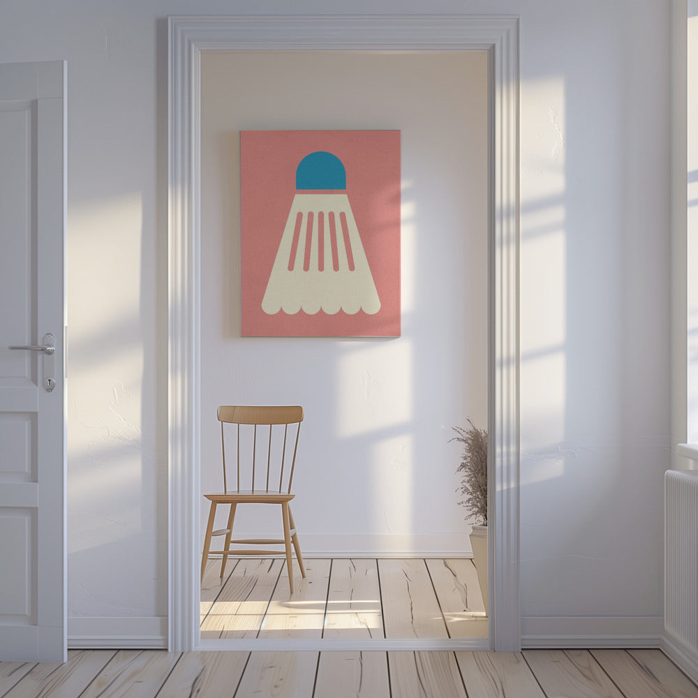 Badminton Wit Blauw | Canvas