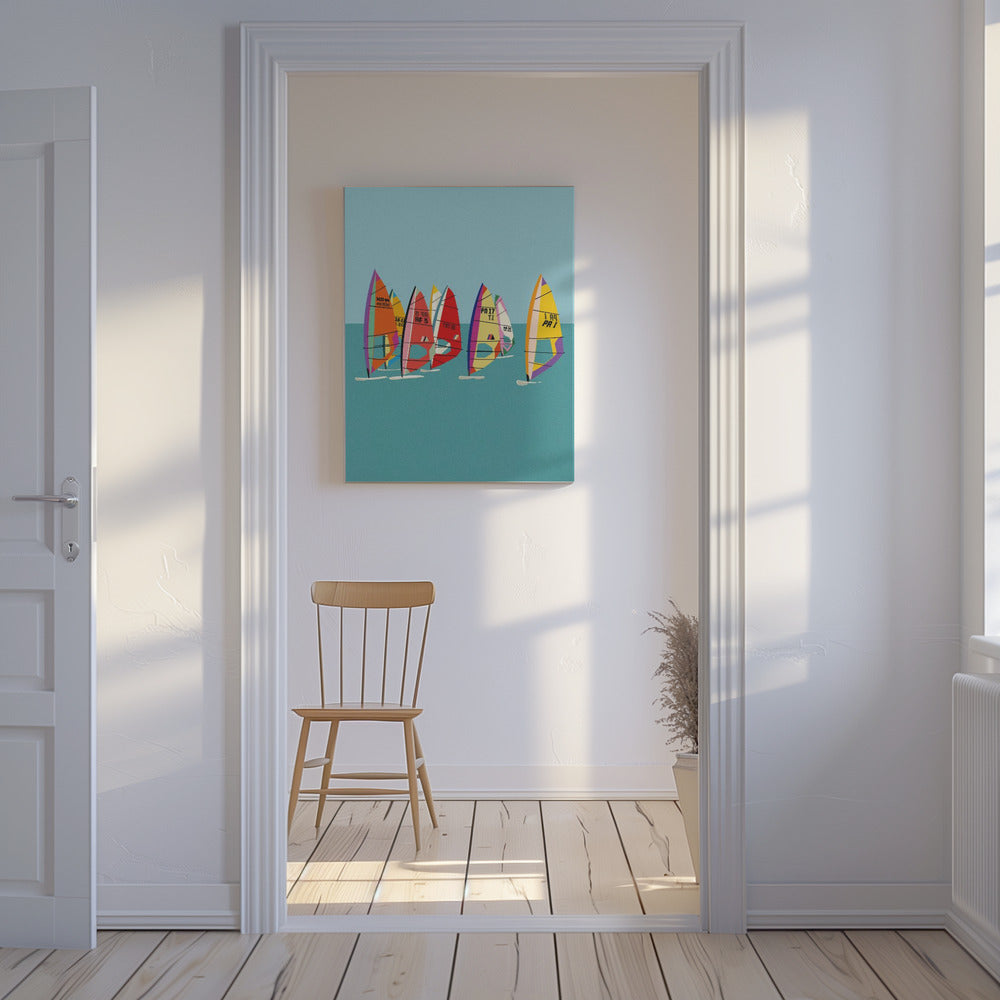 Windsurfen in de Oostzee | Canvas