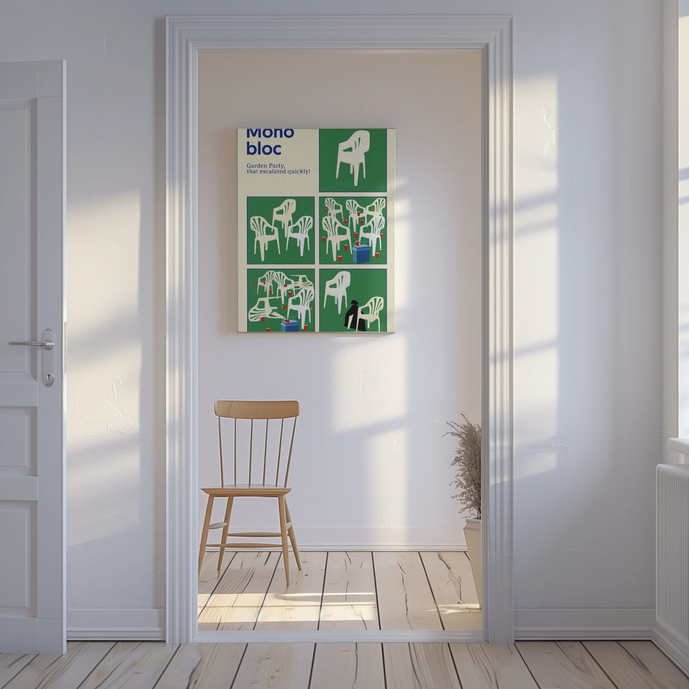 Poster Monobloc Vijf Vierkanten | Canvas