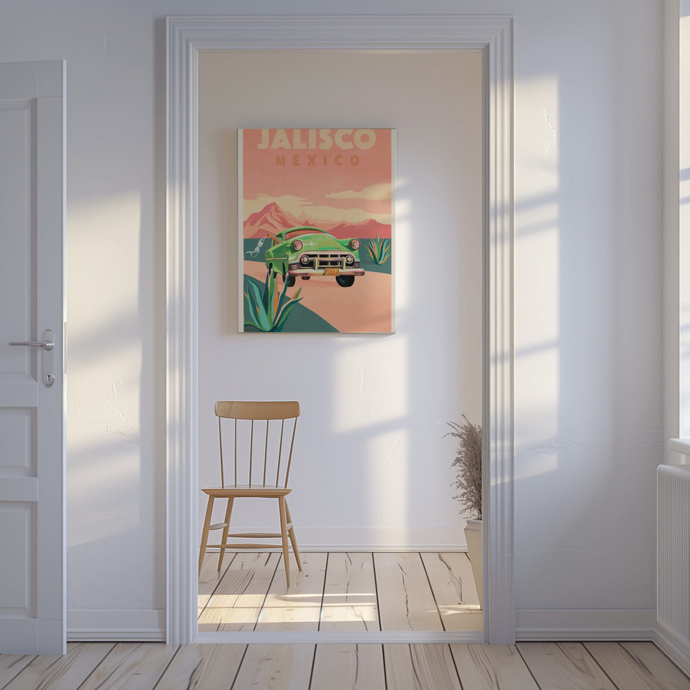 Jalisco Mexico Vintage Reisposter | Canvas
