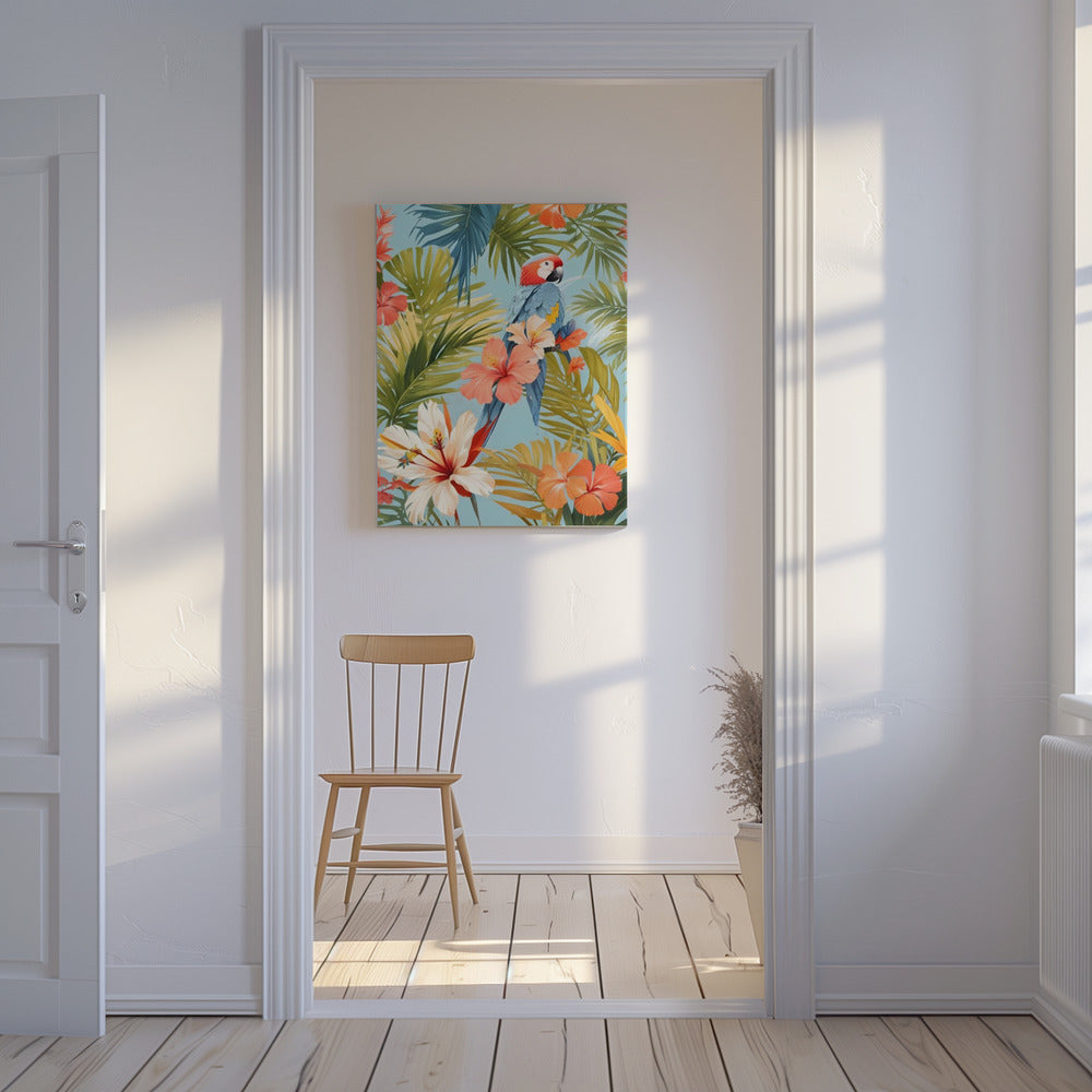 Ara Tropische Eenzaamheid | Canvas