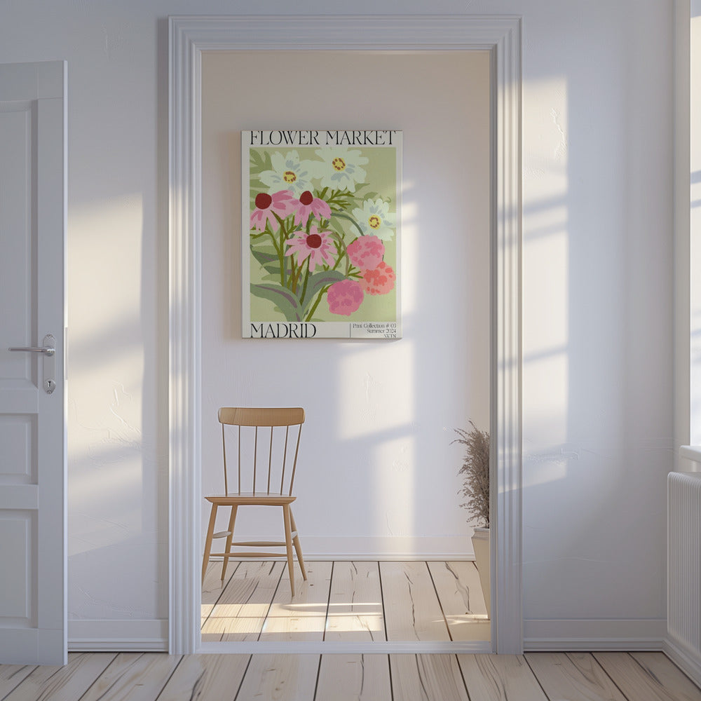 Bloemenmarkt van Madrid | Canvas