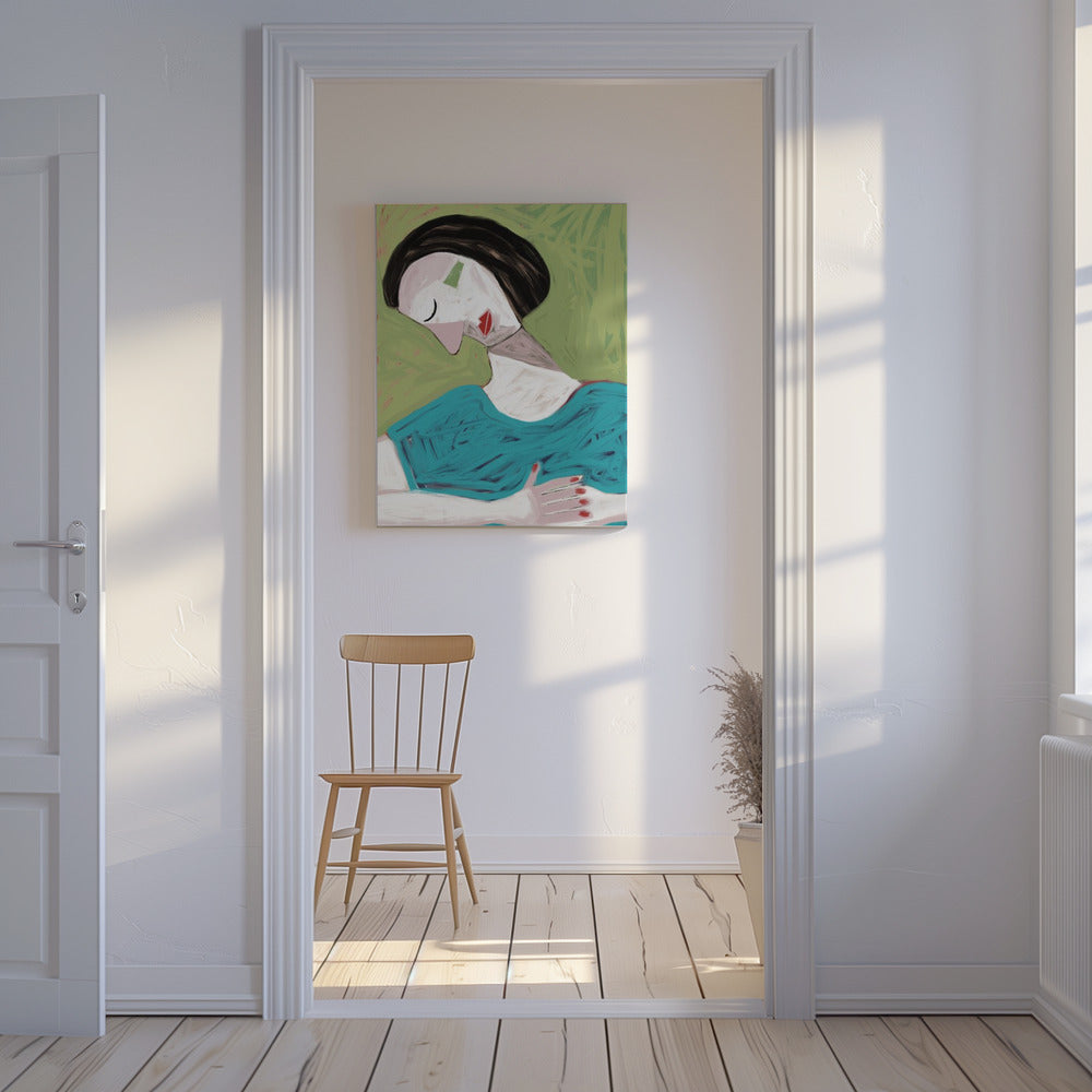 De slapende vrouw | Canvas