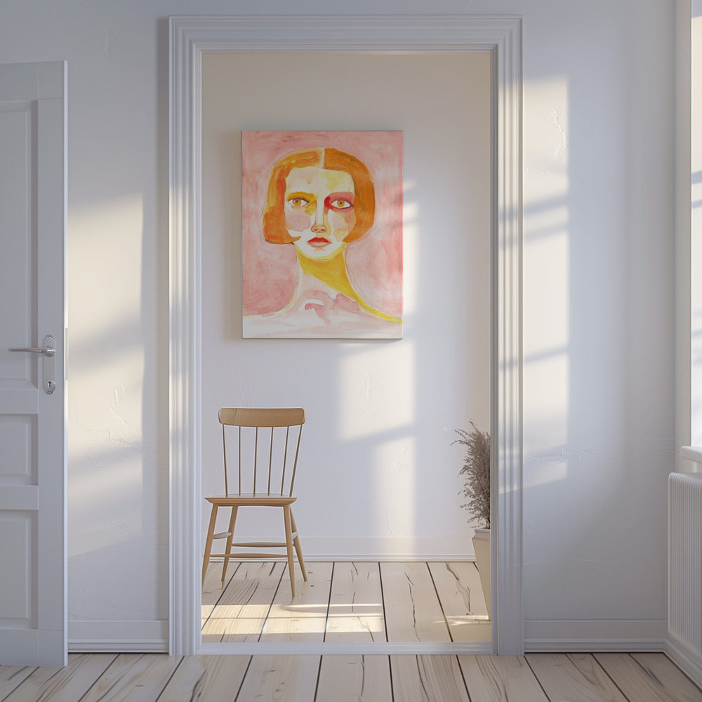 Dame met bobkapsel | Canvas