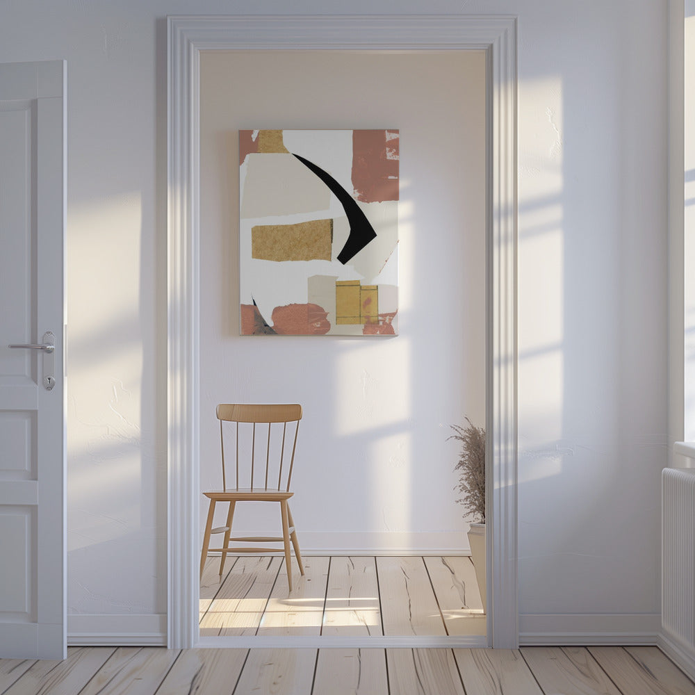 Neutrale abstracte vormen op wit 1 | Canvas