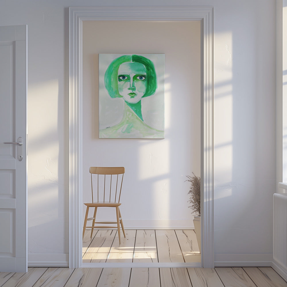 Groen meisje | Canvas