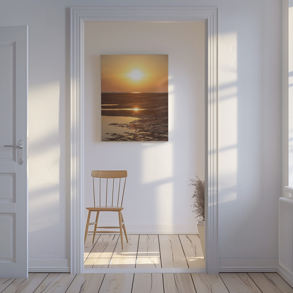Avond op het strand 2 | Canvas