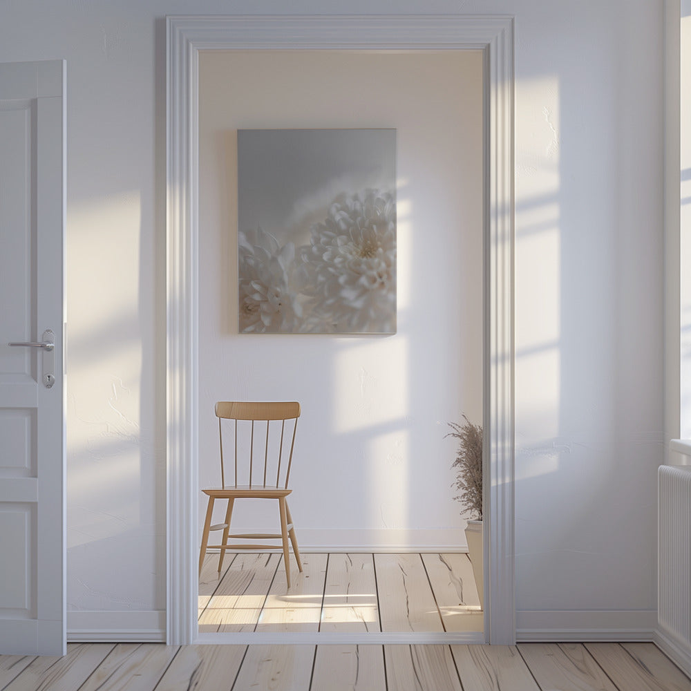 Witte bloemen 3 | Canvas