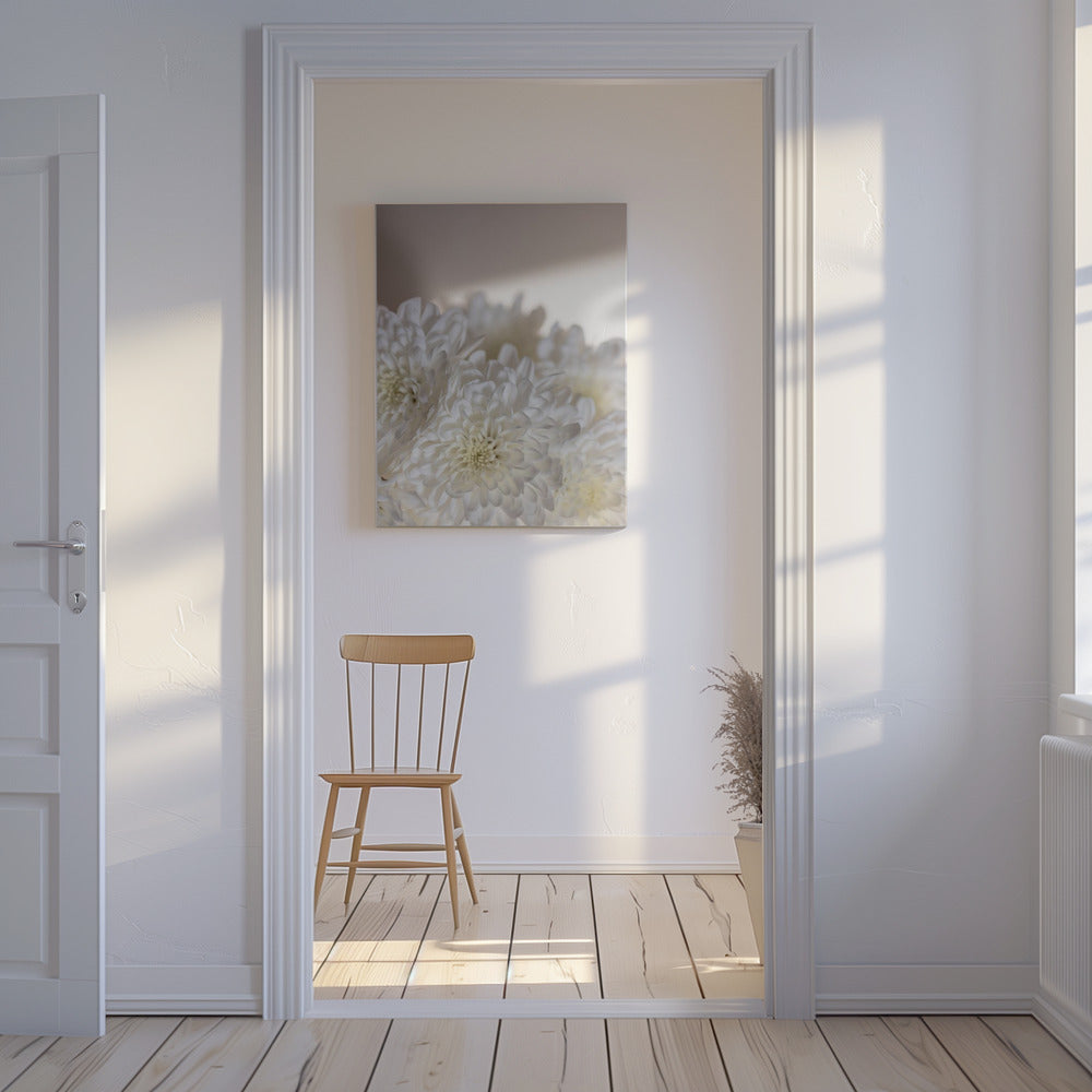 Witte bloemen 6 | Canvas