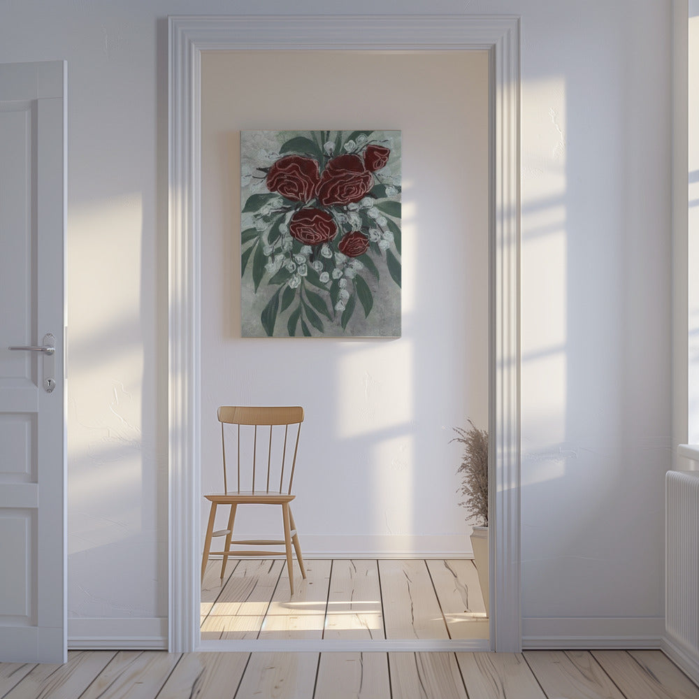 Zeldah rode rozen | Canvas
