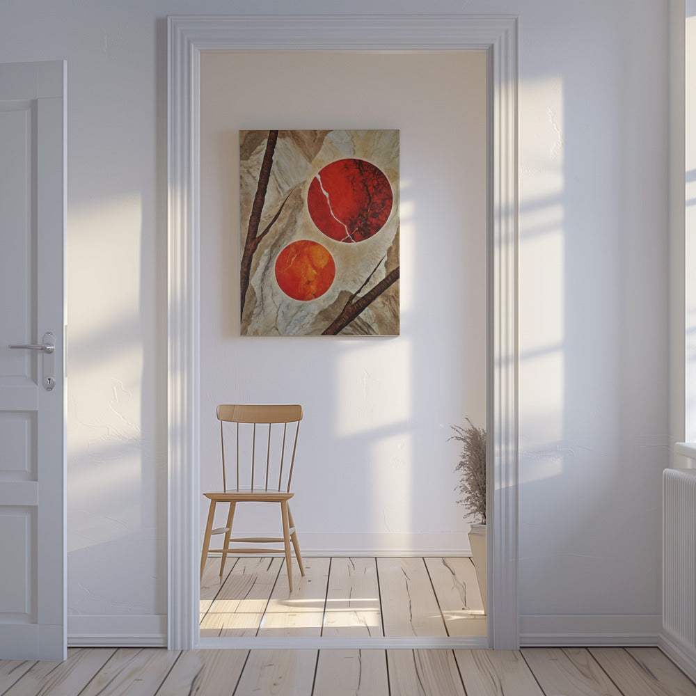 Gloeiende kolen in de steen | Canvas