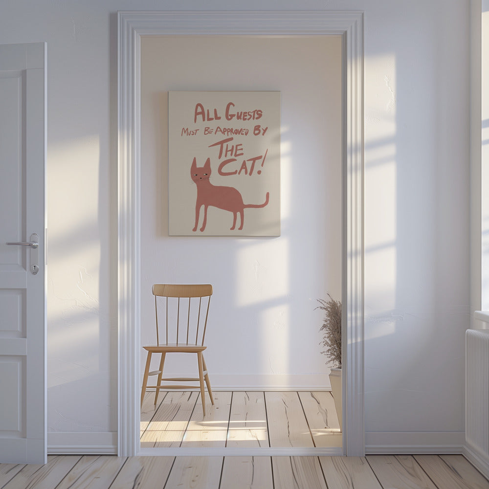 Alle gasten moeten door de kat worden goedgekeurd! | Canvas