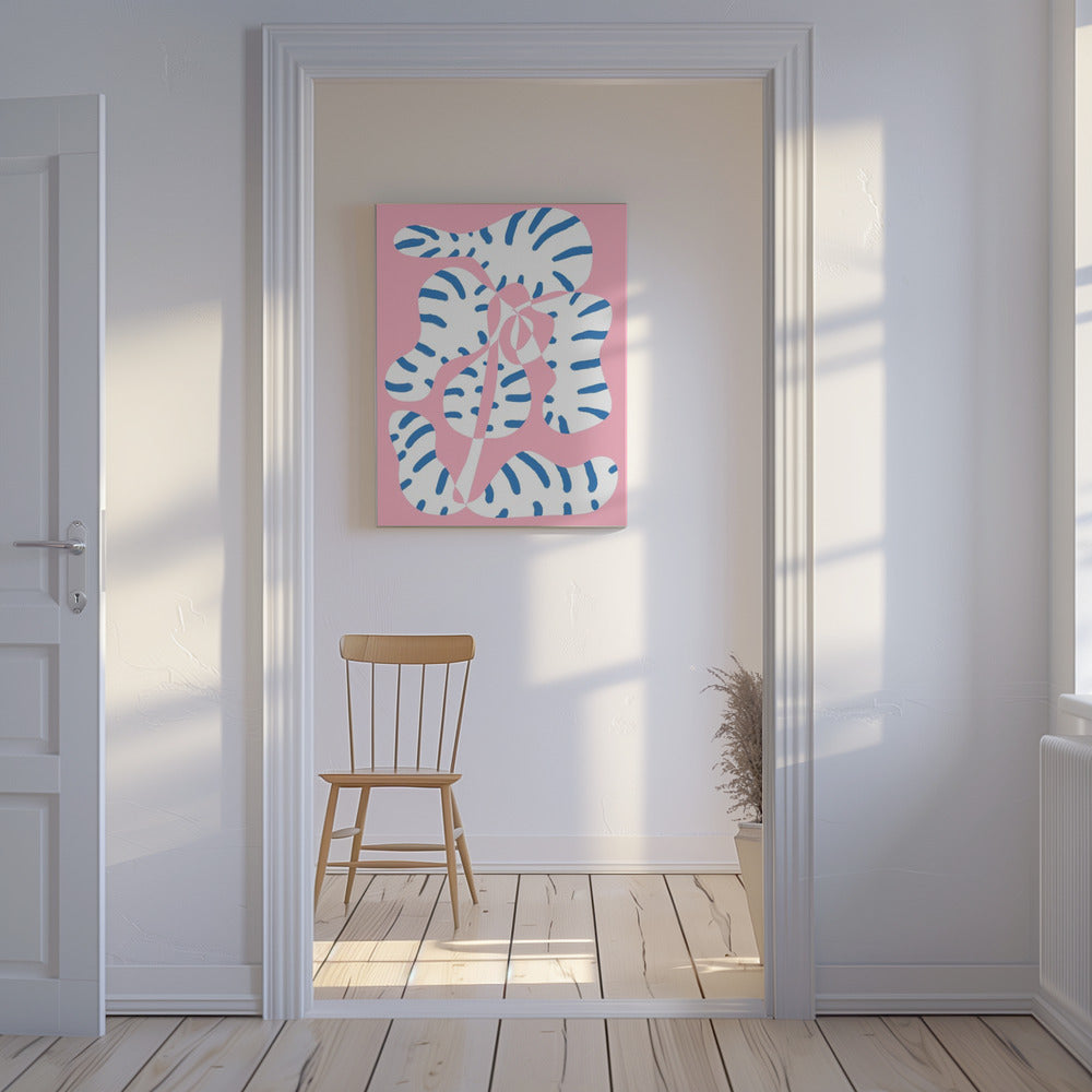 Abstract Shapes Flower Tiger print | Canvas