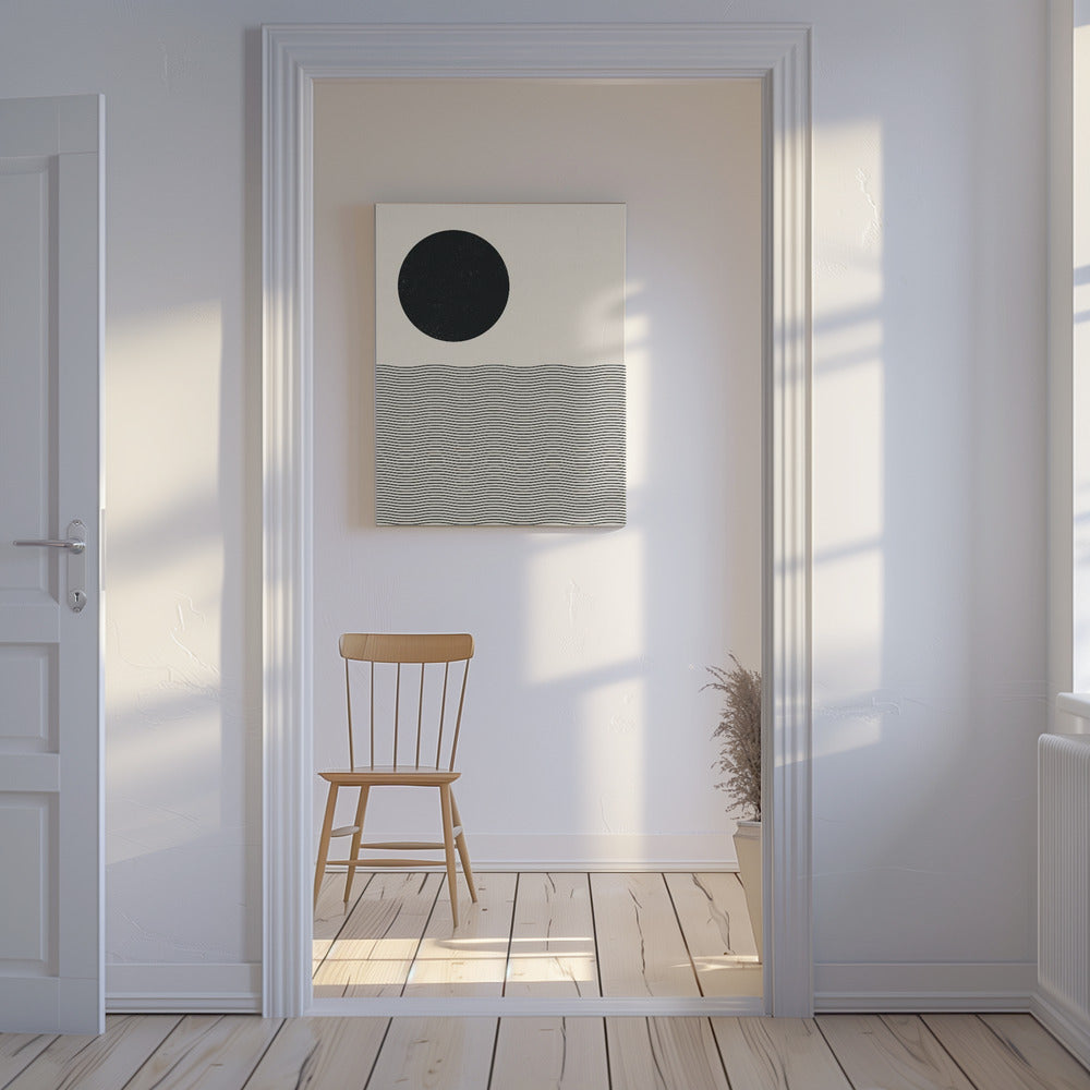 Houtsnede Oceaan | Canvas