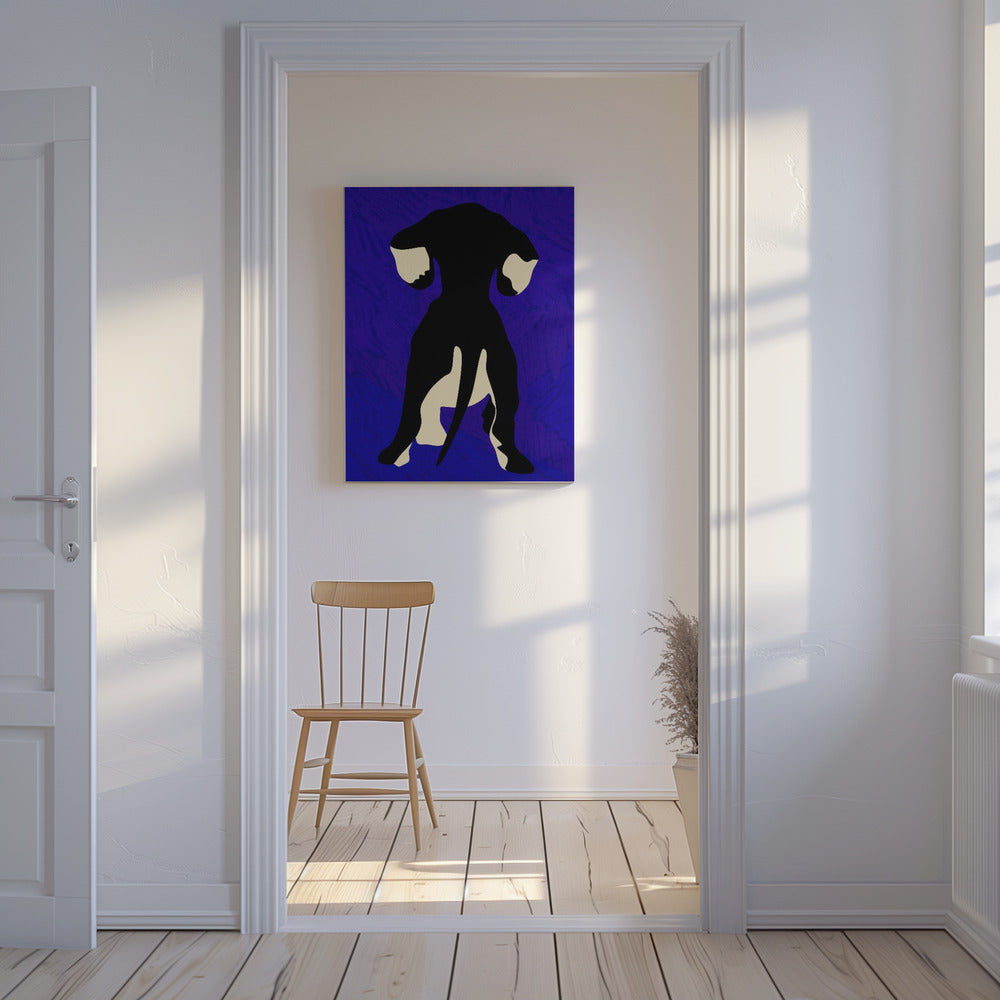 Blauwe achtergrond | Canvas