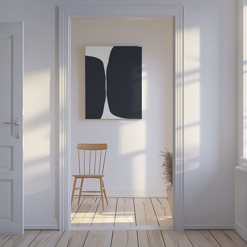 Gedurfde zwarte vormen | Canvas