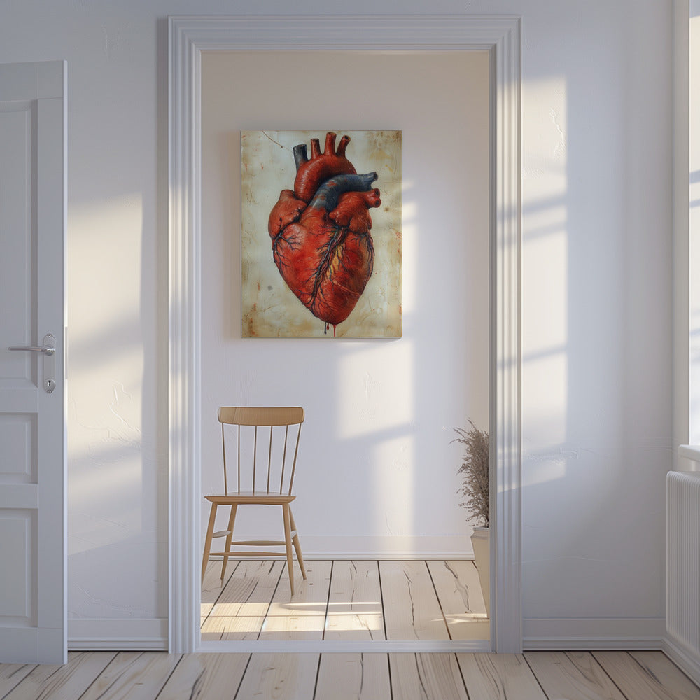 Anatomie Kunst 3 hart | Canvas
