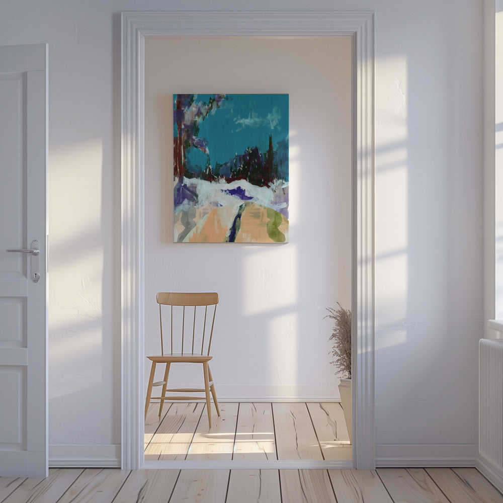 Wintertafereel in het bos 1 | Canvas
