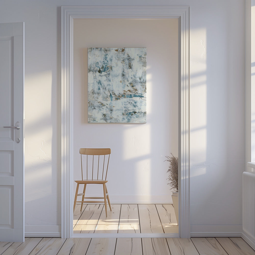Abstracte Witte Mist 2 | Canvas