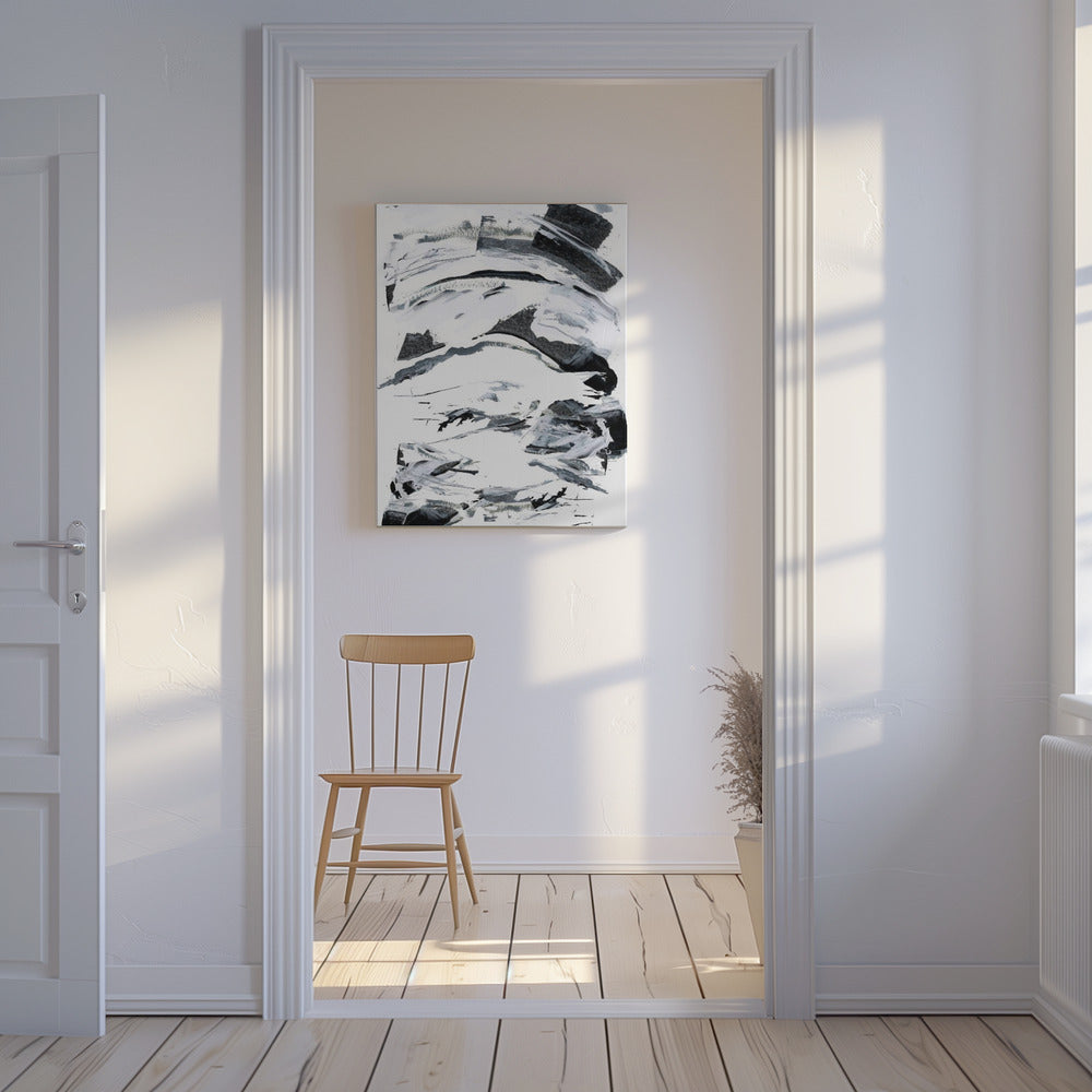 Zwart-wit scène 1 | Canvas