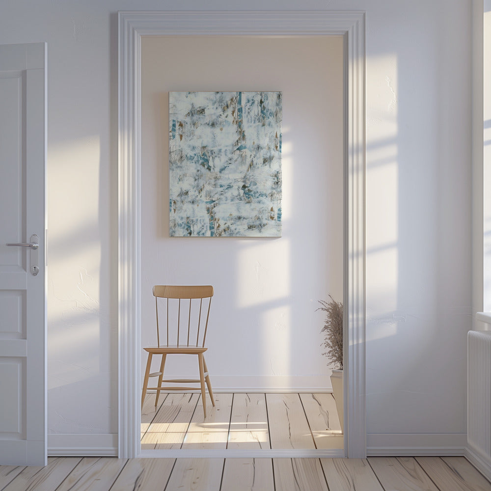 Abstracte Witte Mist 3 | Canvas