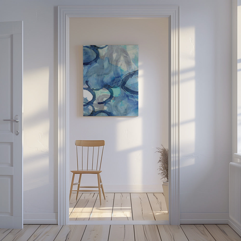 Blue Abstract Swirls 2 | Canvas