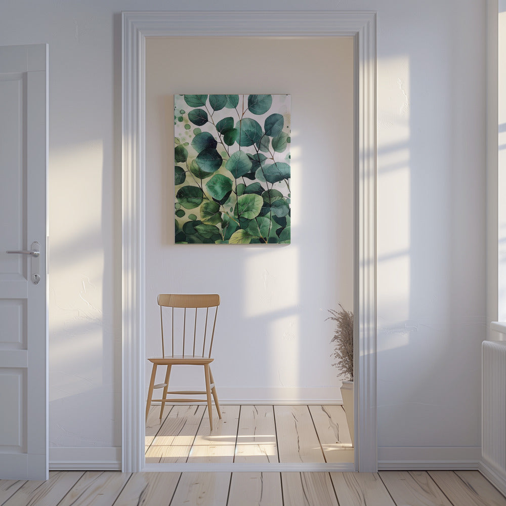 Natuurbloemen en bladeren aquarelkunst (9) | Canvas