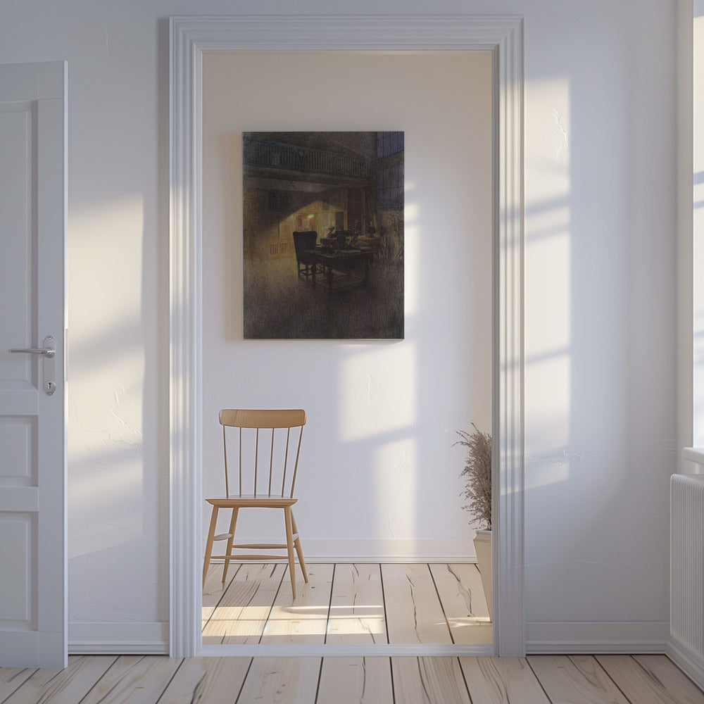 Aan de piano | Canvas