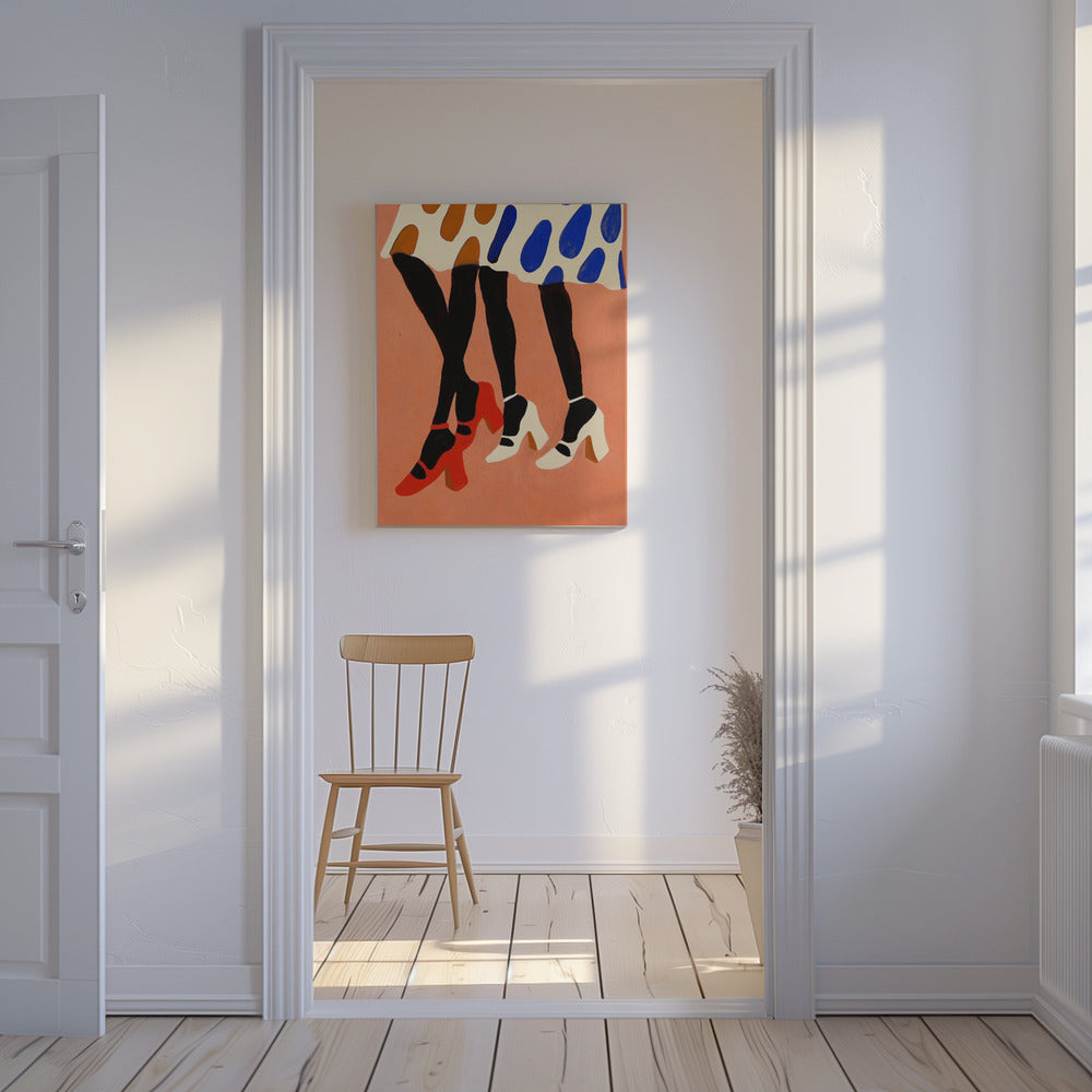 Polka Dot Stappen | Canvas