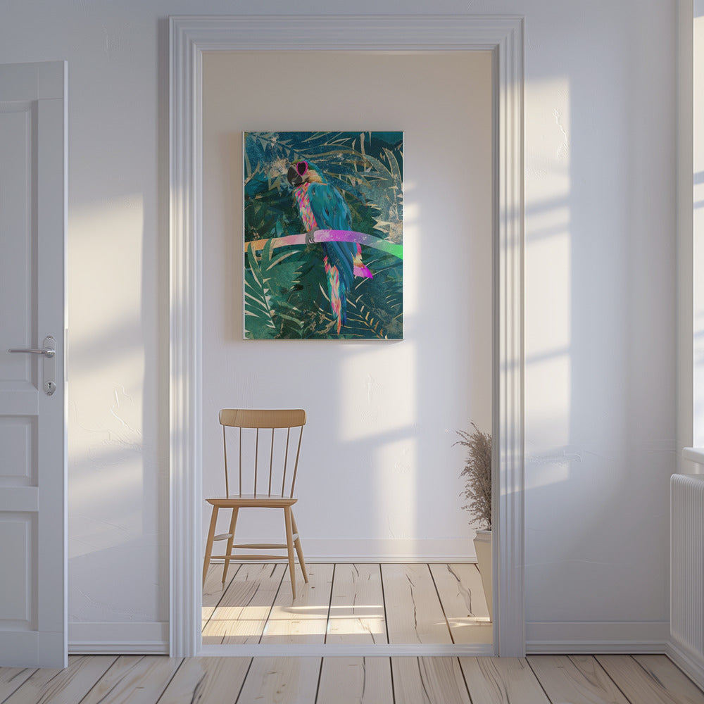 Jungle Rainbow Macaw Glasses 01 | Canvas