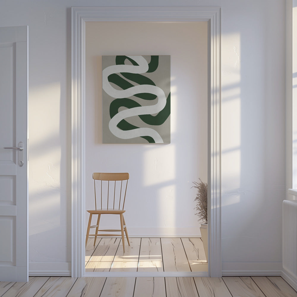 Expressionistische curven 3 | Canvas