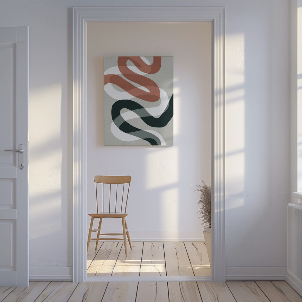Expressionistische curven 1 | Canvas