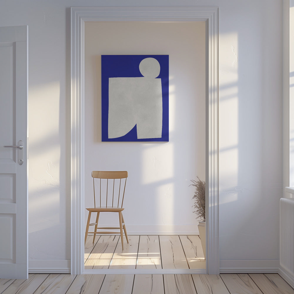 Blauw-witte kunst 2 | Canvas