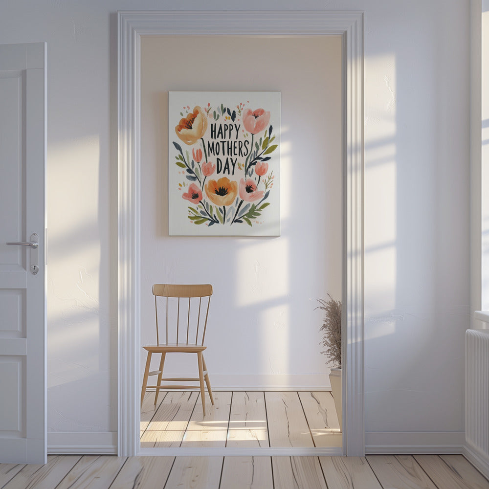 Bloemenmoeders omhelzing | Canvas