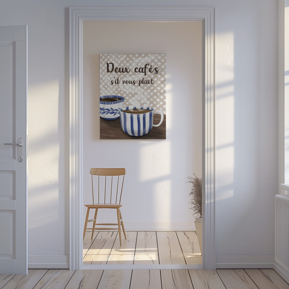 Twee koffie alstublieft | Canvas