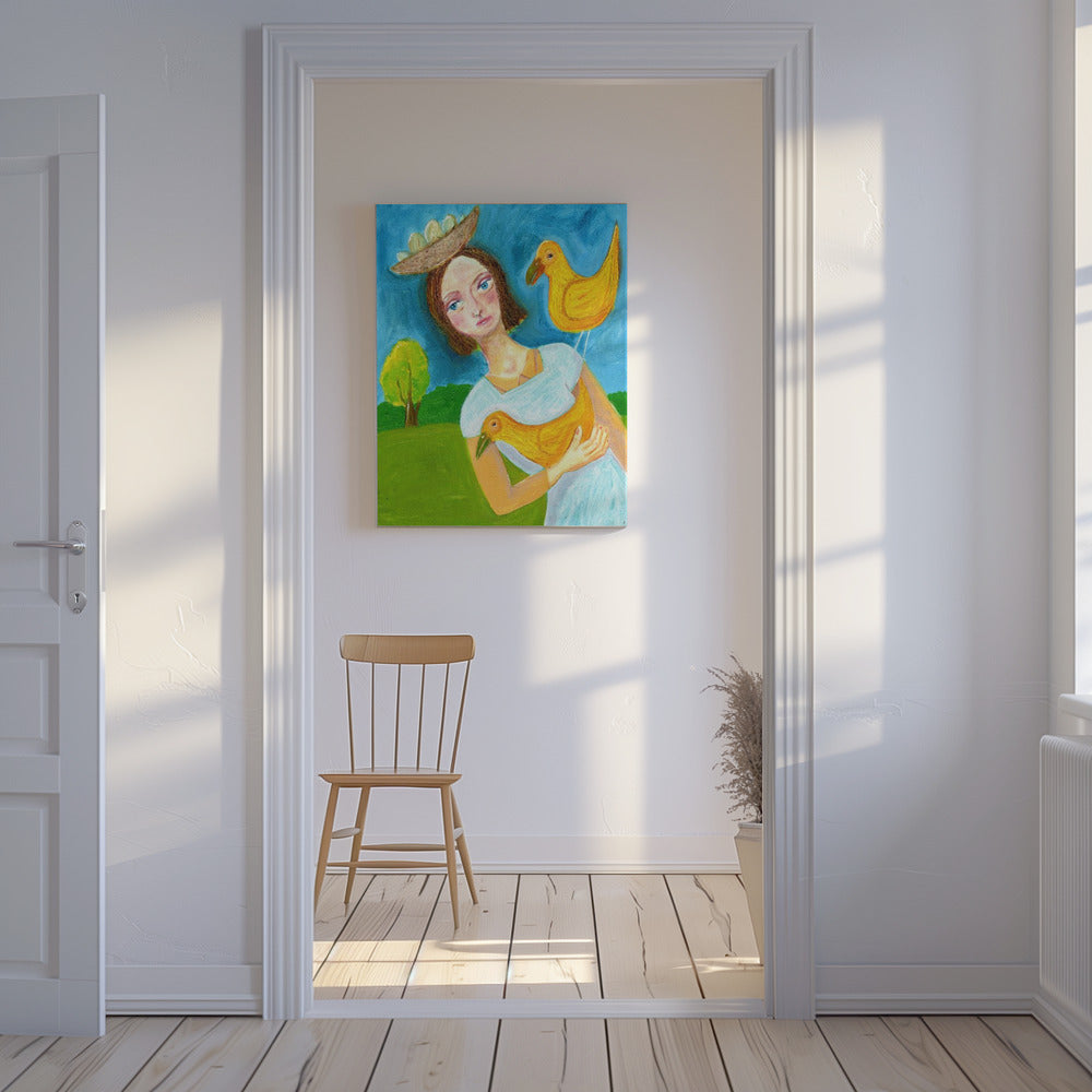 vogel dame | Canvas