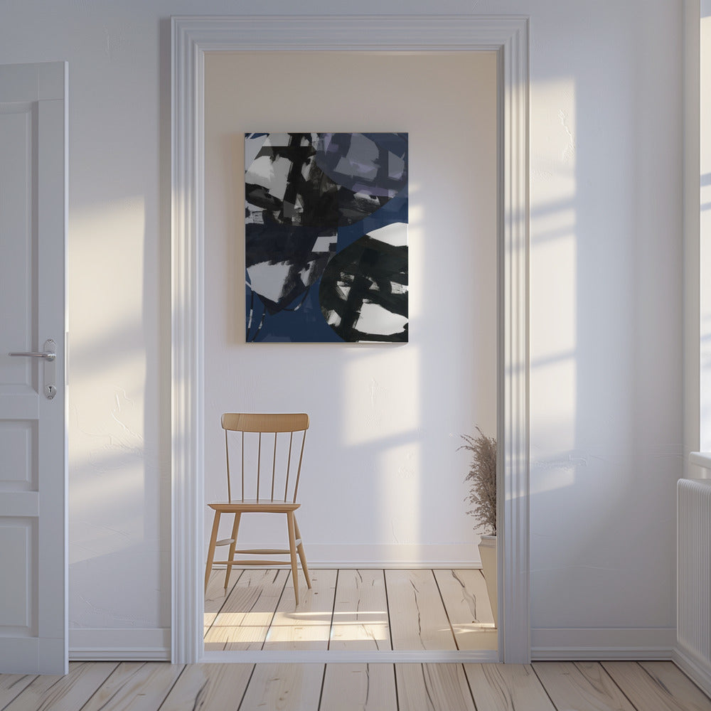 Donkerblauwe schoonheid nr. 3 | Canvas