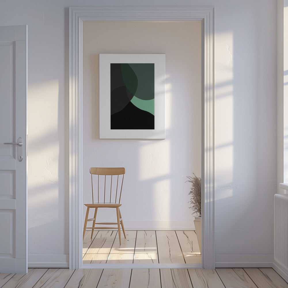 Abstracte zwarte vormen 3 | Canvas