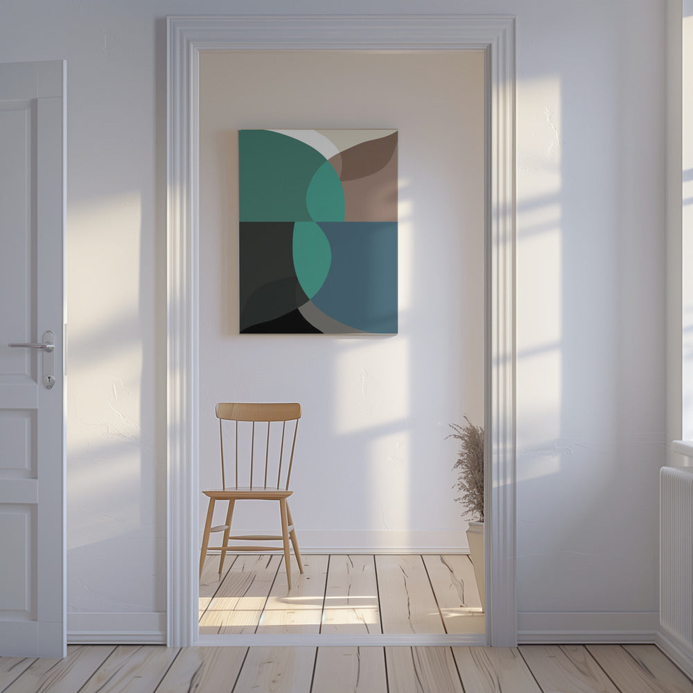 Abstracte vormen kunstdruk nr. 2 | Canvas