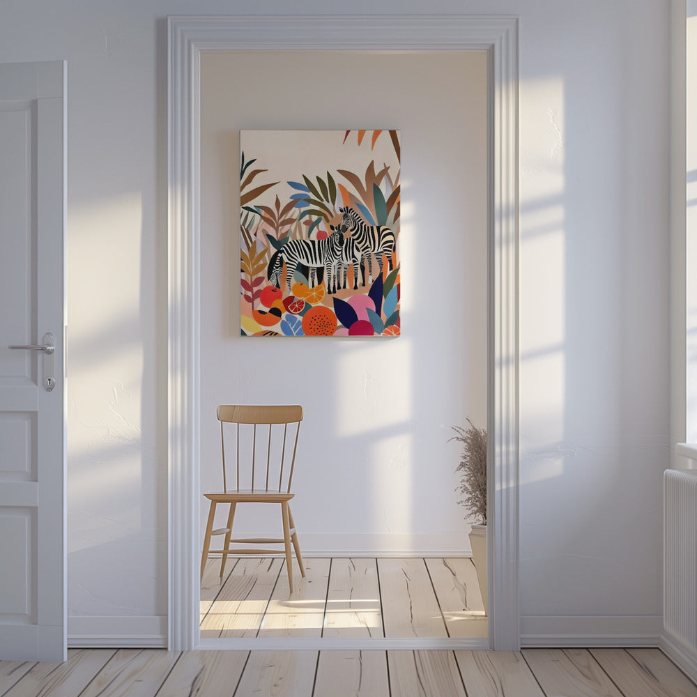 Drie zebra's | Canvas