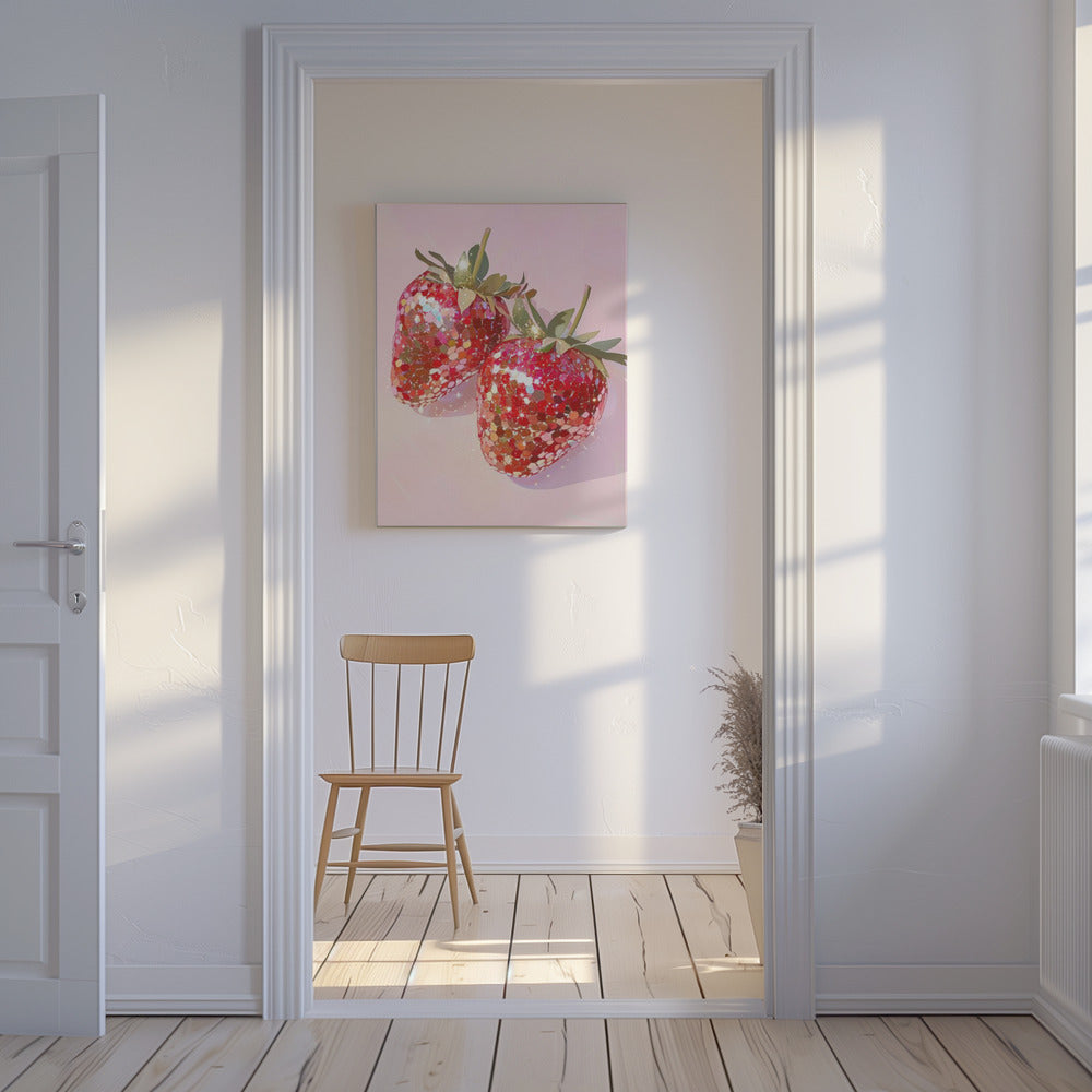Sprankelende Aardbeien | Canvas