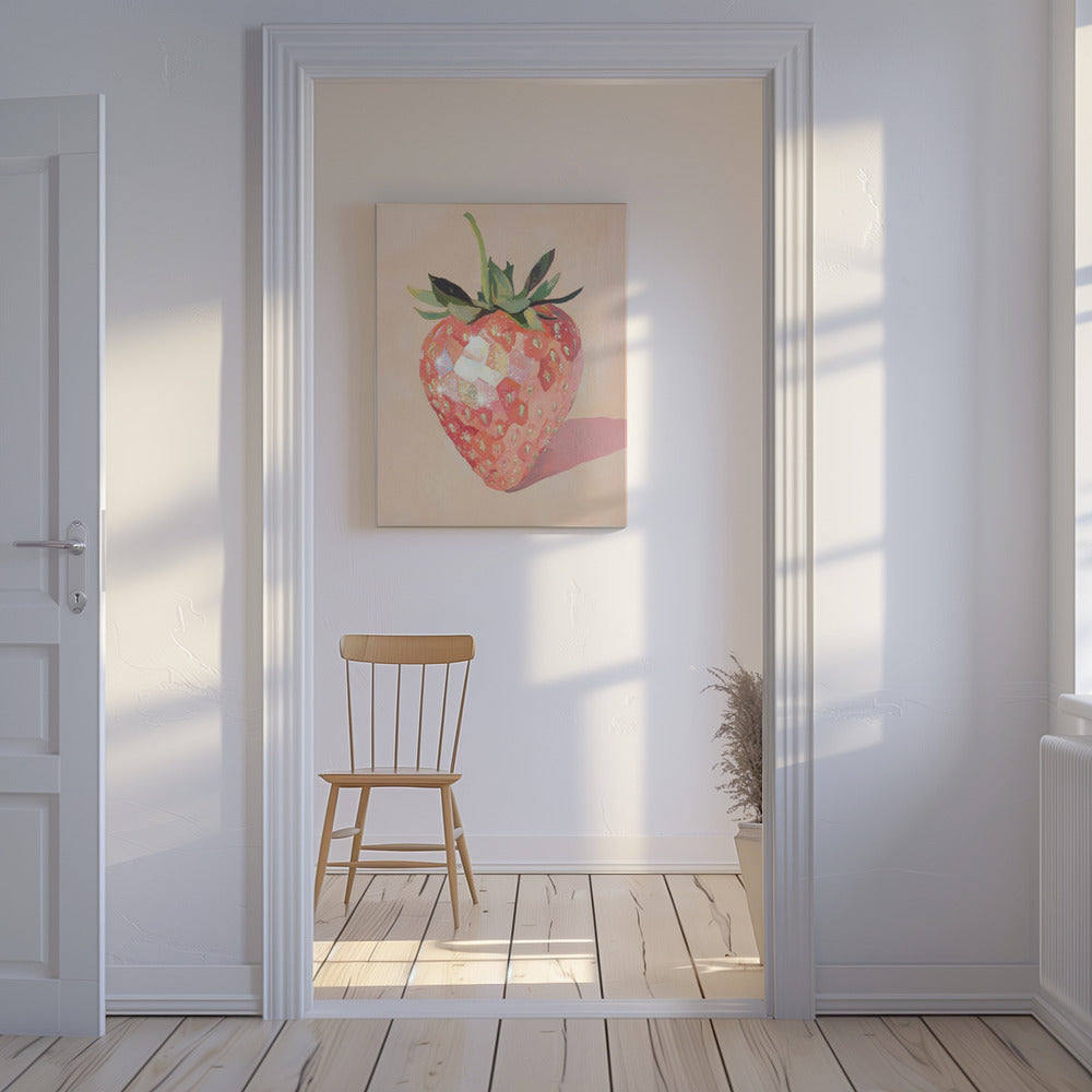 Glinsterende aardbei | Canvas