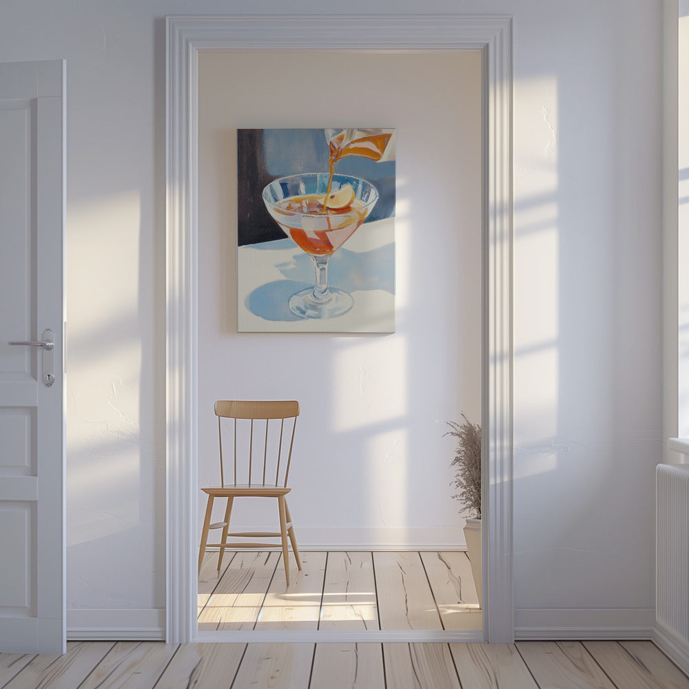 Citroenthee in een glas schenken | Canvas