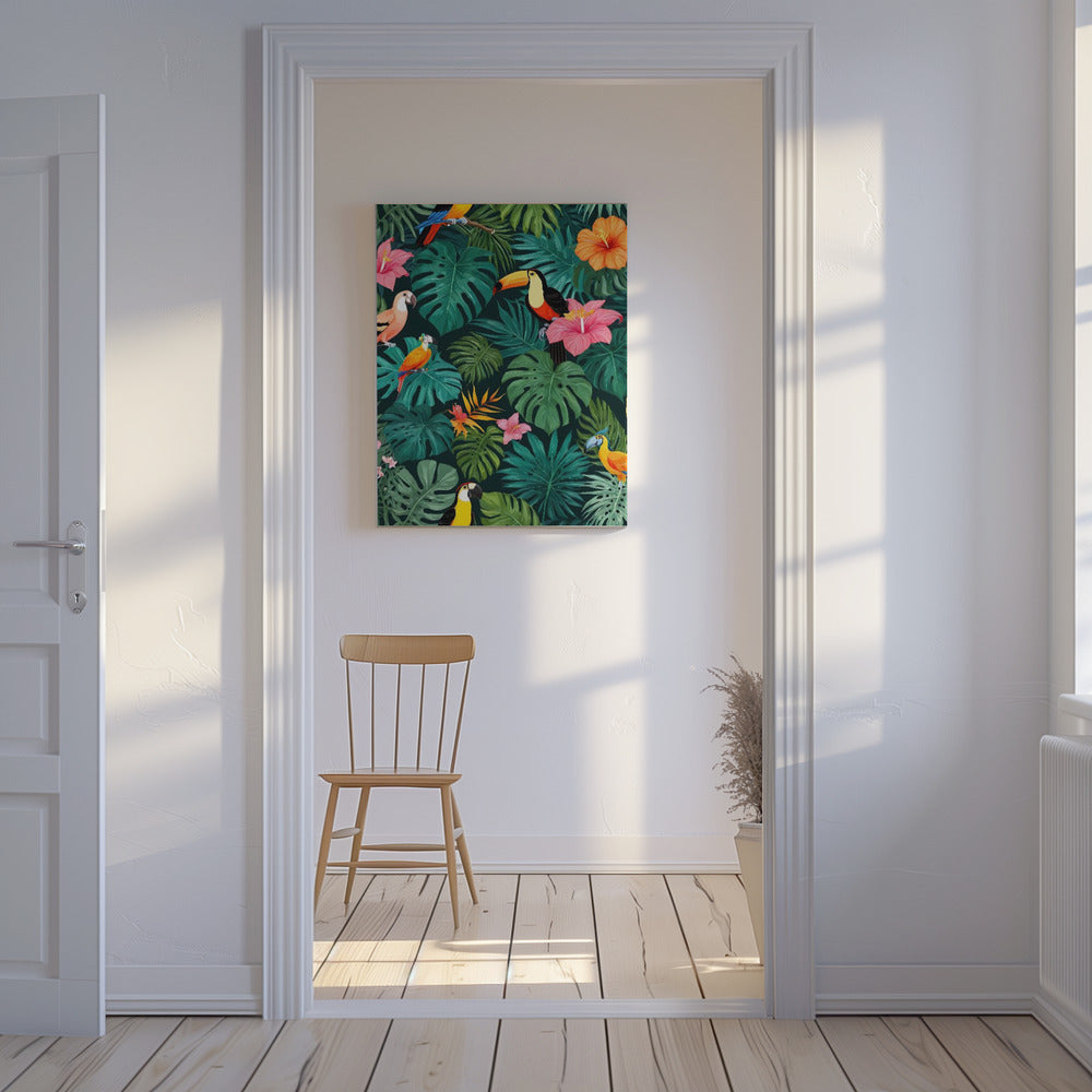 Tropisch paradijs junglepatroon | Canvas